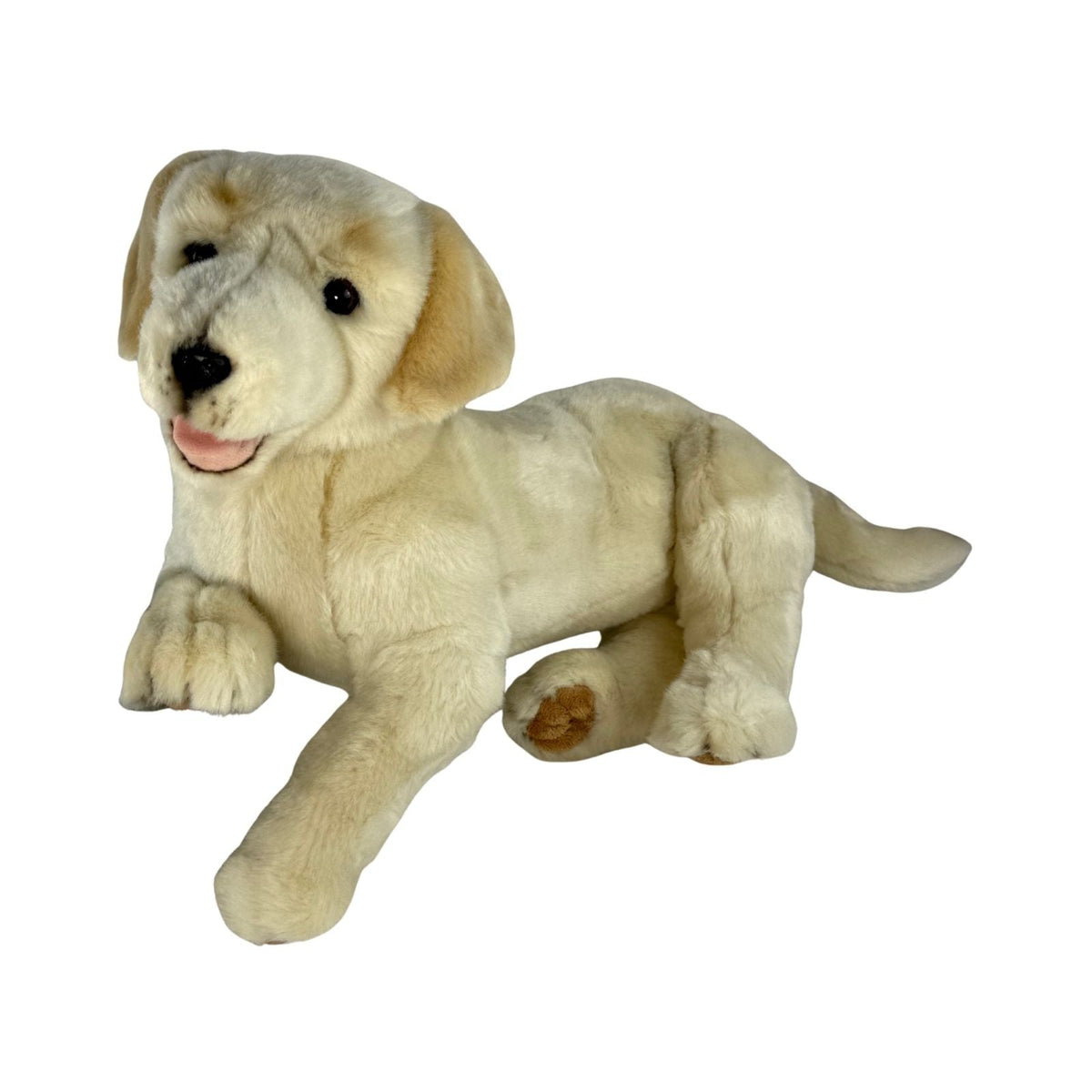 Bocchetta Daisy 38cm Lying Labrador Plush Toy - Cream (Realistic Stuffed Animal Dog Gift)