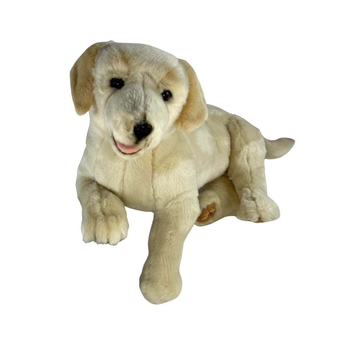 Bocchetta Daisy 38cm Lying Labrador Plush Toy - Cream (Realistic Stuffed Animal Dog Gift)