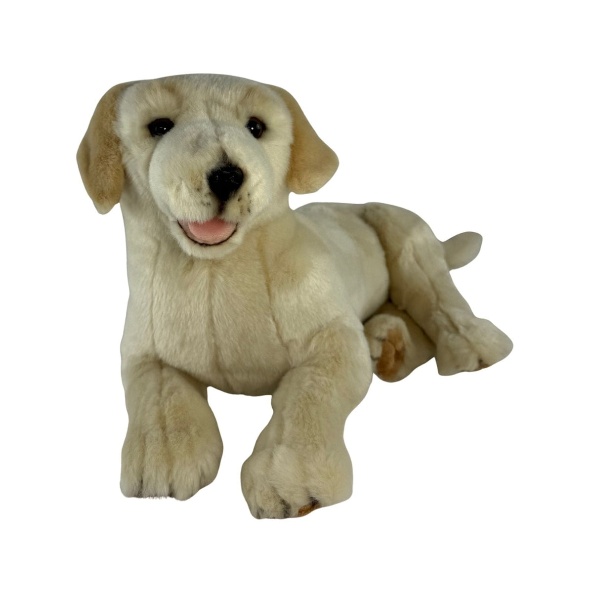 Bocchetta Daisy 38cm Lying Labrador Plush Toy - Cream (Realistic Stuffed Animal Dog Gift)