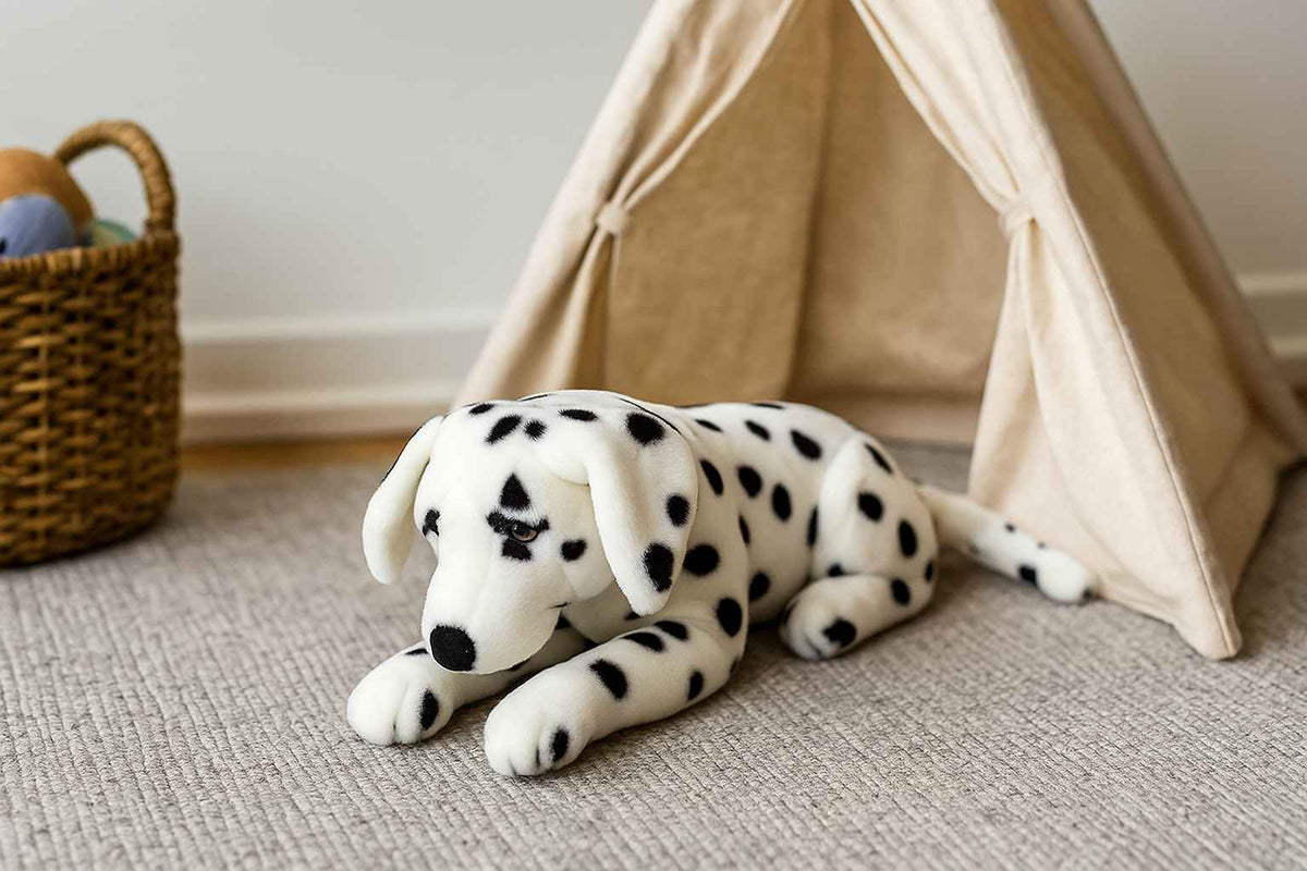 Bocchetta Denzel 62cm Lying Dalmatian Plush Toy (Realistic Stuffed Animal Dog Gift)