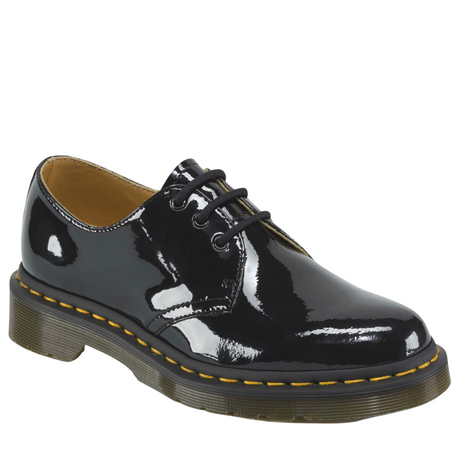 Dr. Martens 1461 3 Eye Shoes Genuine Leather Ladies Womens Shiny - Black Patent Lamper