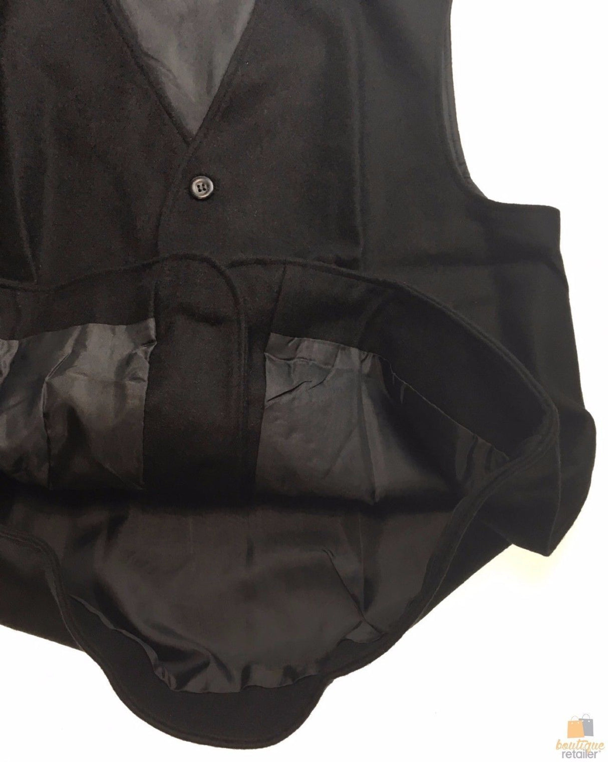 Edgemont Mens Wool Viscose Vest - Black (Woolen Lined)