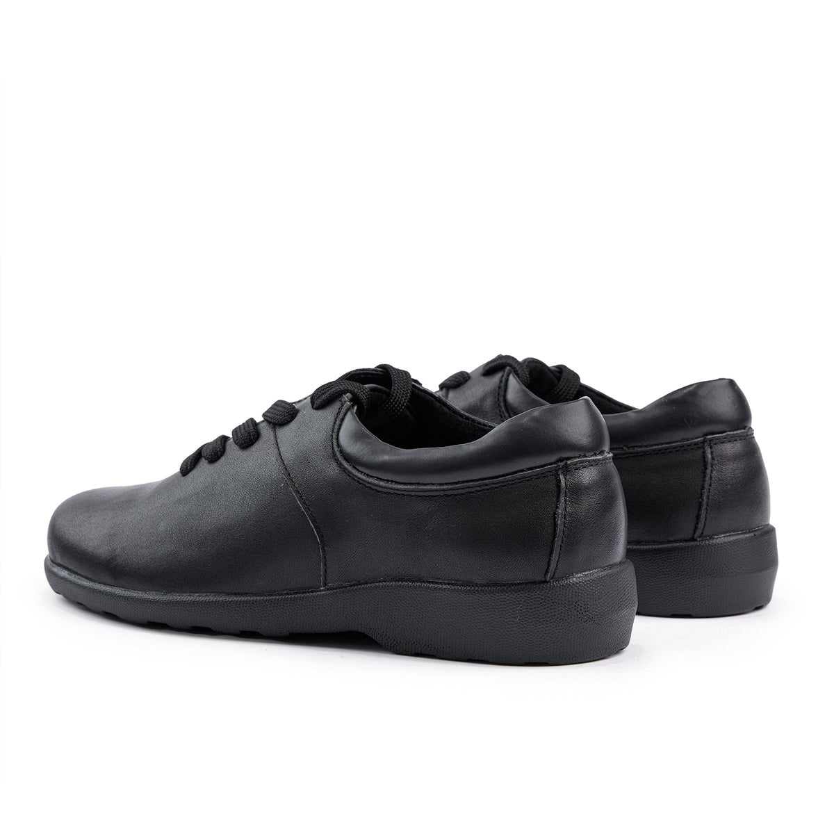 Sfida Emily Senior Kids Leather Lace Up School Shoes - Black (Boys/Girls)