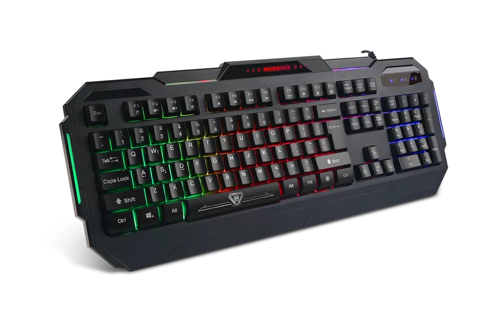 Wired Rainbow Backlit Gaming Keyboard with Splash Proof Design (GK-10L)