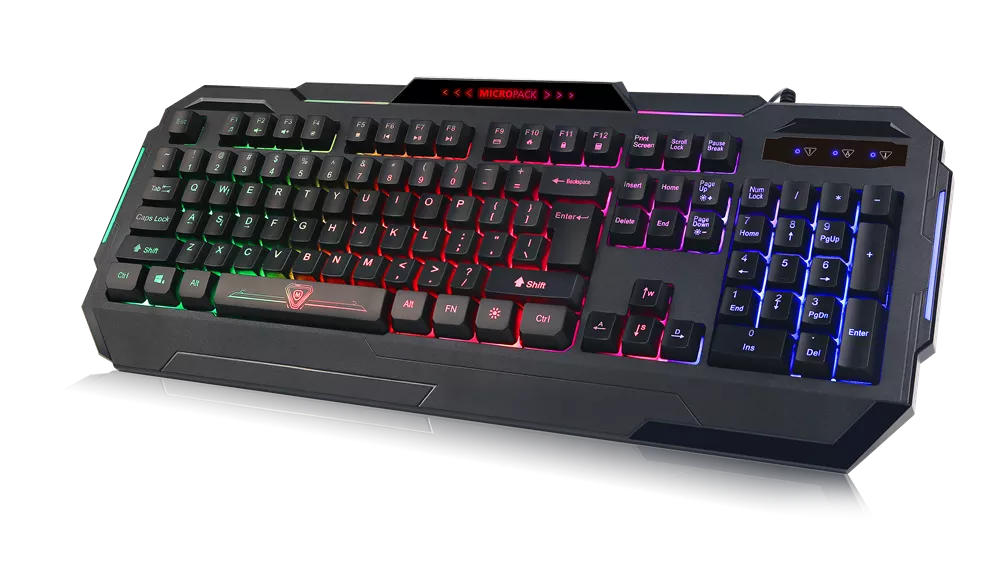 Wired Rainbow Backlit Gaming Keyboard with Splash Proof Design (GK-10L)
