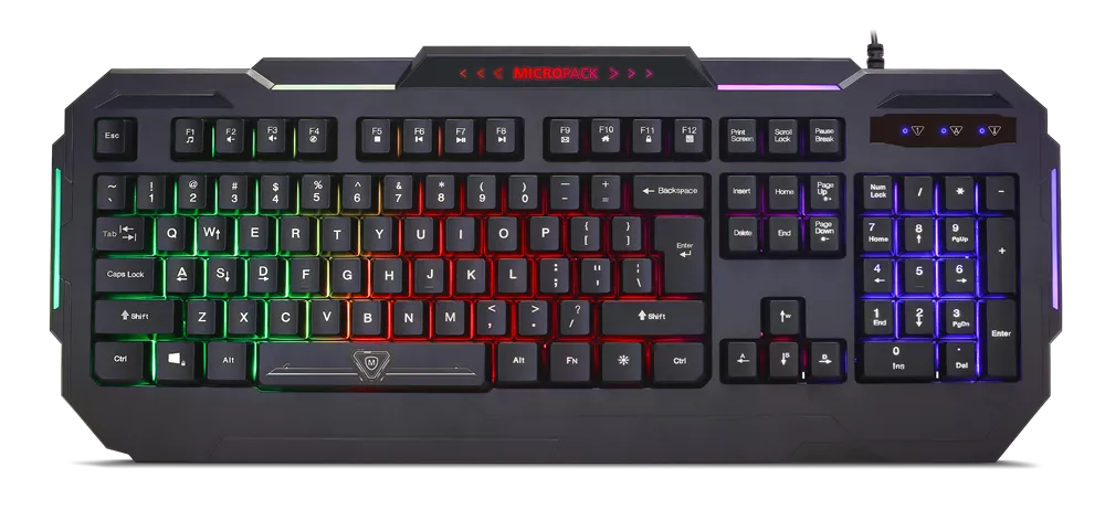 Wired Rainbow Backlit Gaming Keyboard with Splash Proof Design (GK-10L)