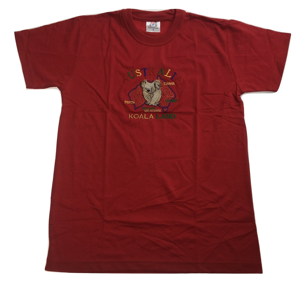 Adult Australia Koala Land T Shirt 100% Cotton Souvenir Tee Top - Red - Red