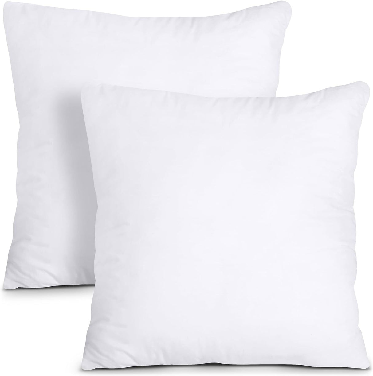 2x Premium European Square Pillow & Cover - 100% Cotton - 65x65cm
