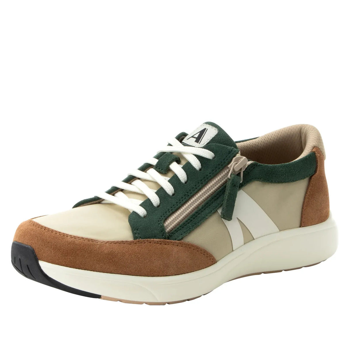 Alegria Eazeer Womens Athletic Shoes - Nomad (Vegan Leather Sneakers w/ Side Zip)