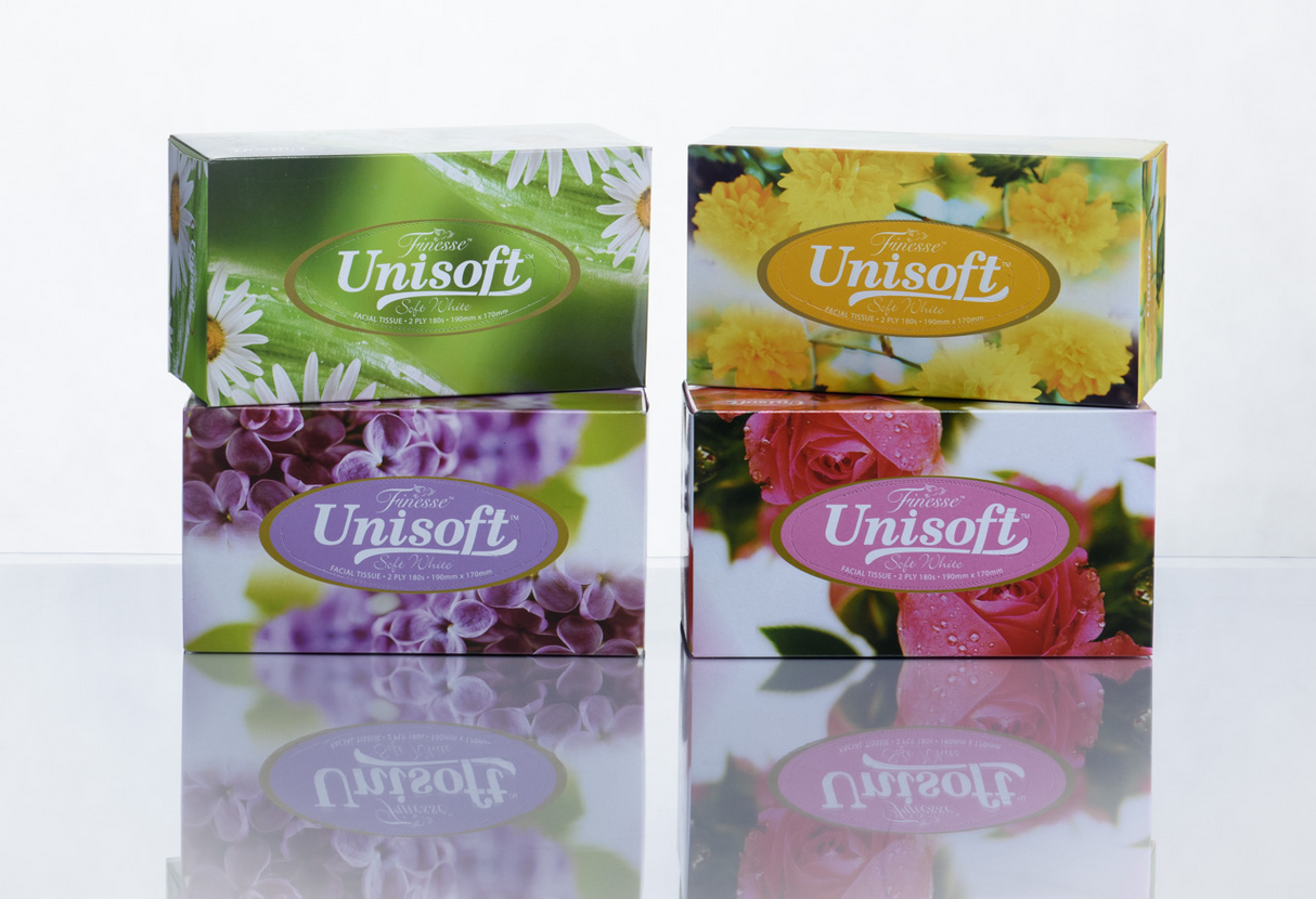 36 Boxes Facial Tissues 2-Ply Quality Extra Soft Bulk 180 Sheets 190x180mm Bulk