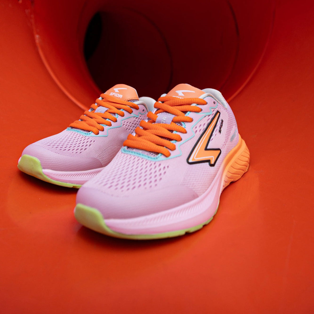 Sfida Brazen Girls Lace Up Runners - Purple/Neon (Kids Sneakers/Shoes)