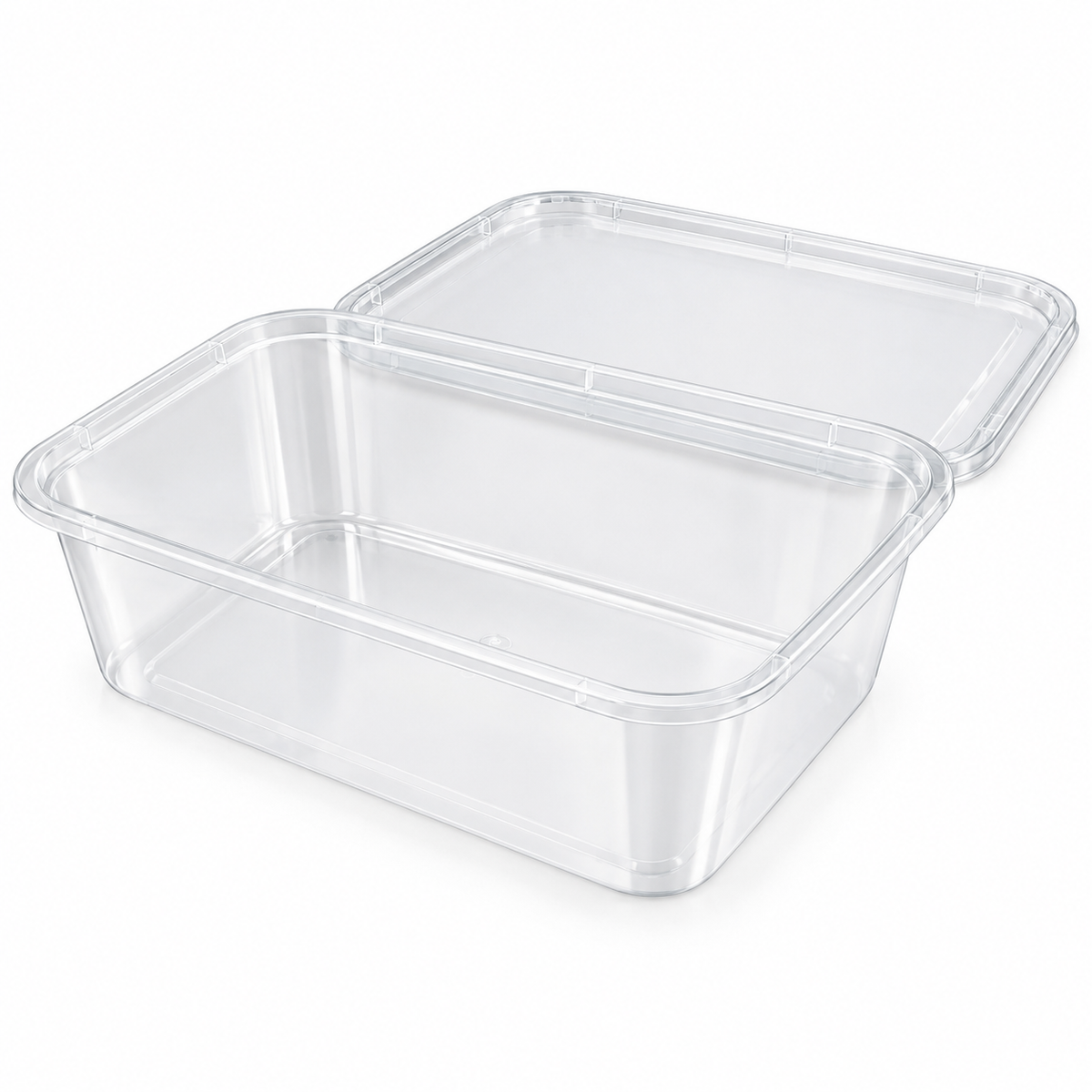 144x Reusable Food Containers with Lids 1250ml - Bulk Box (1.25 Litres)