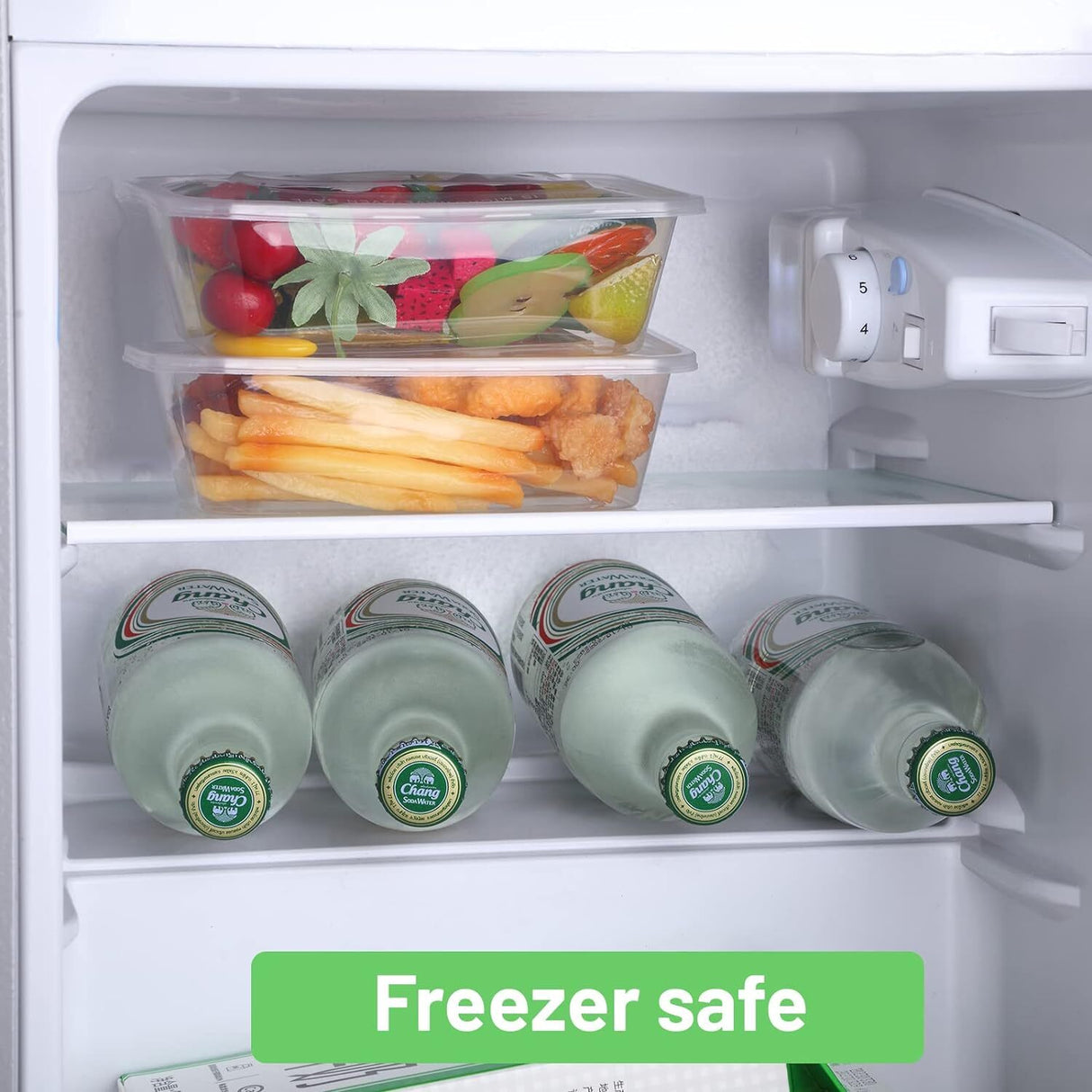 96x 2000ml Plastic Reusable Food Containers with Lids - BPA Free (246*157*67mm)