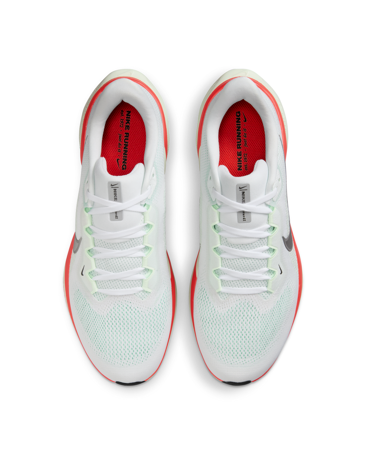 Nike Mens Air Zoom Pegasus 41 Sneakers Shoes Runners in White/Barely Green/Crimson