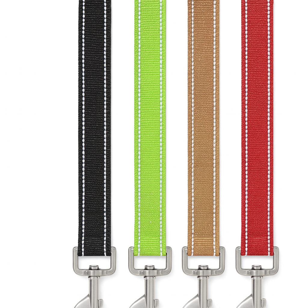 Reflective Nylon Dog Leash Lead Training Obedience Recall Walk Hi Vis - Assorted Colours