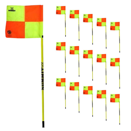 Soccer Corner Flag 150cm x 2.5cm FFA Approved Football  - Pack of 16 w Removable Spike