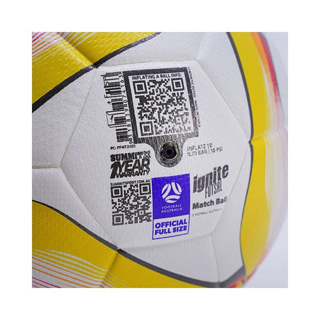 Football Australia Summit Ignite Futsal Soccer Ball Size 4 - Yellow