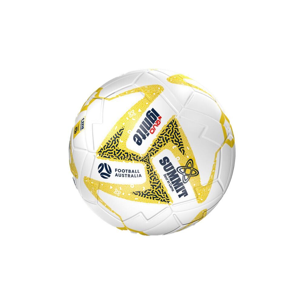 Football Australia Summit Ignite Soccer Ball Size 5 - Yellow