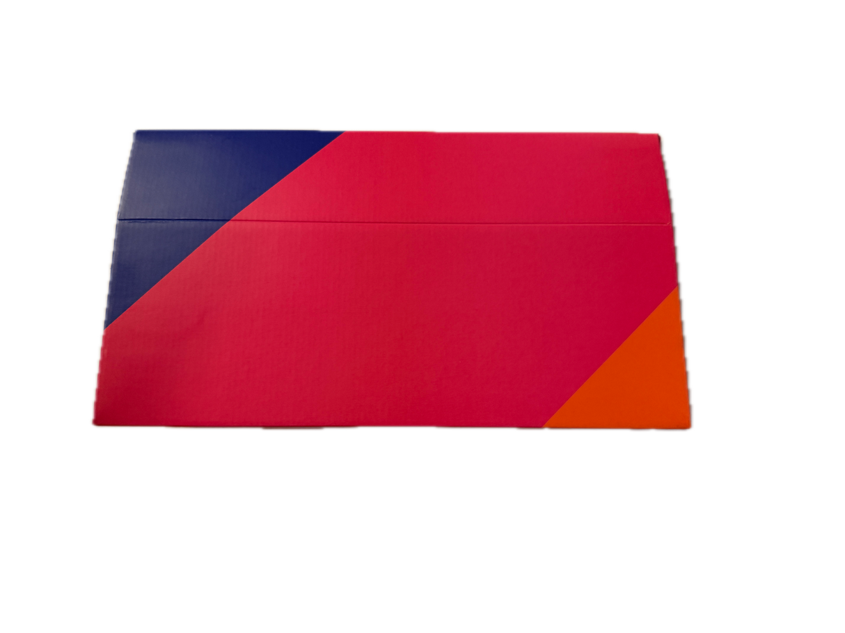 20x Small Flat-Pack Cardboard Packing Boxes/Cartons - Geometric Print (278x100x55mm)