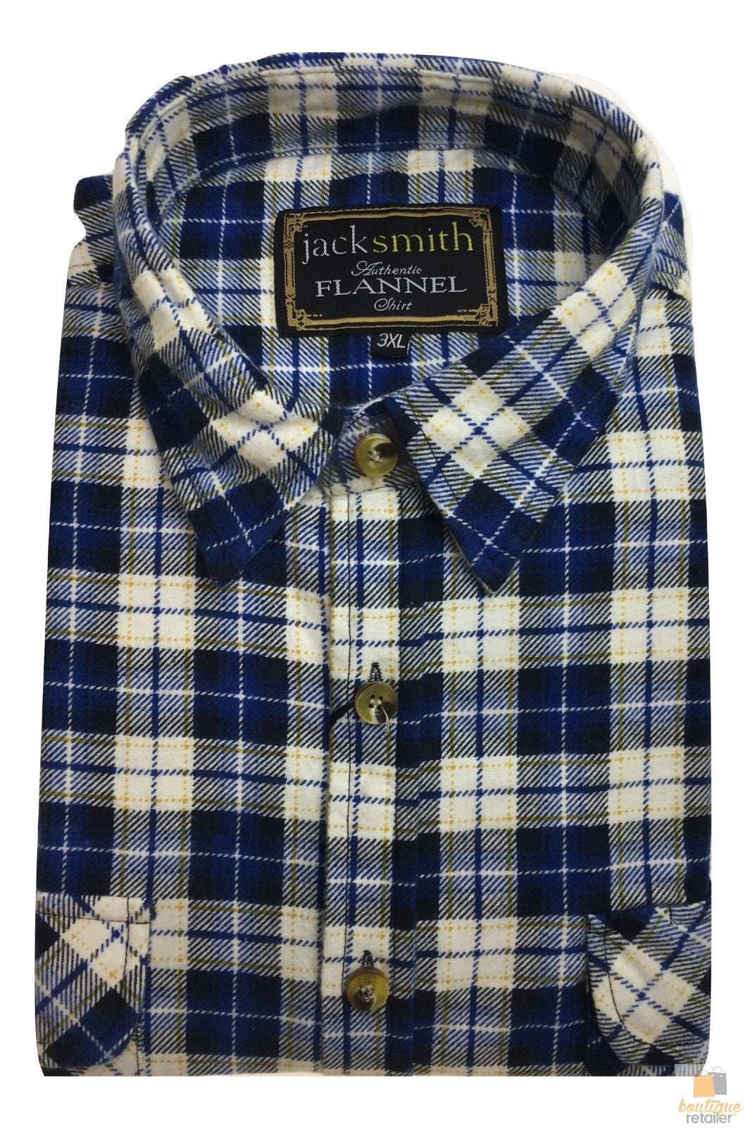Mens Button Up FLANNELETTE SHIRT Check 100% COTTON Flannel Vintage