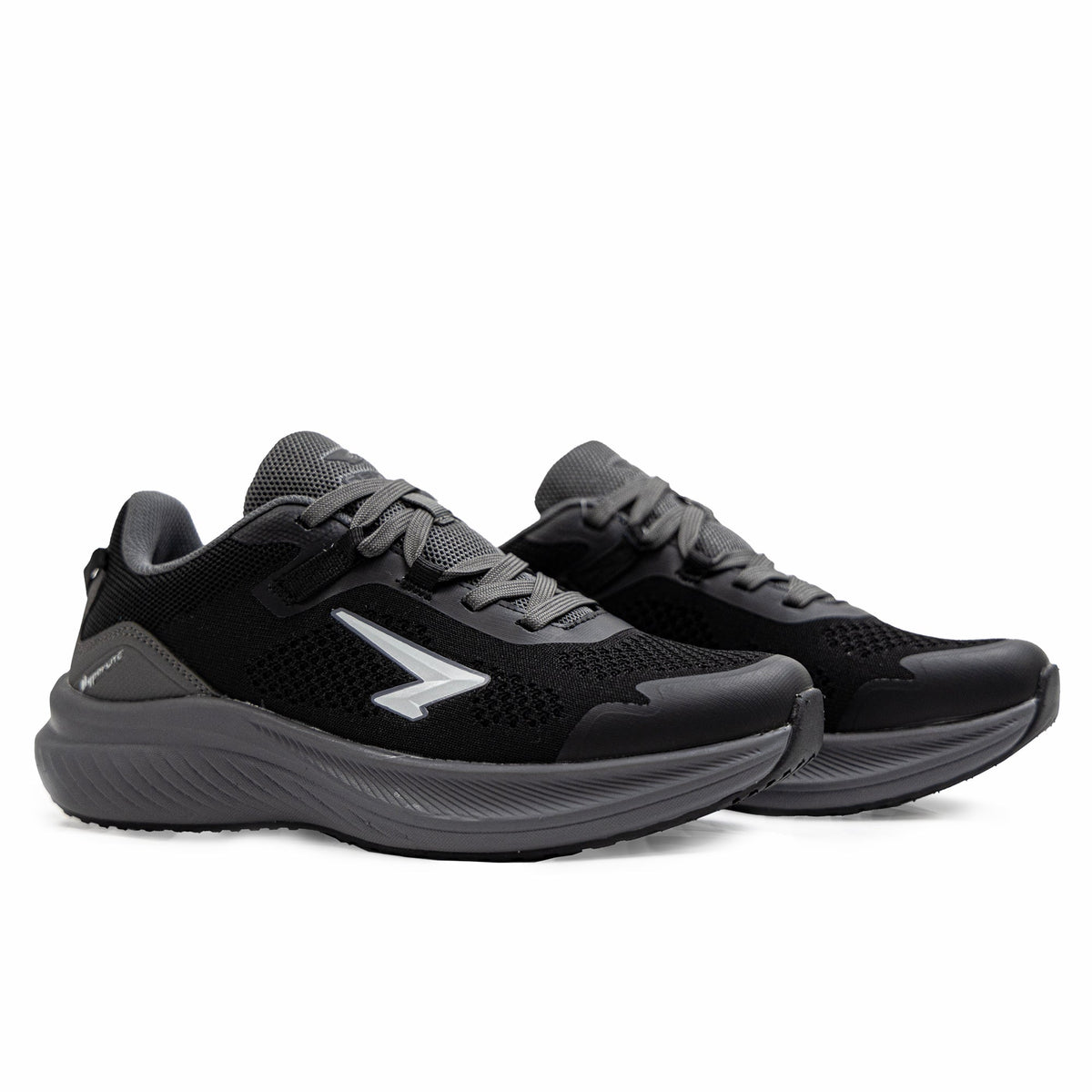 Sfida Flex Mens Knit Runners - Black/Grey (US 14)