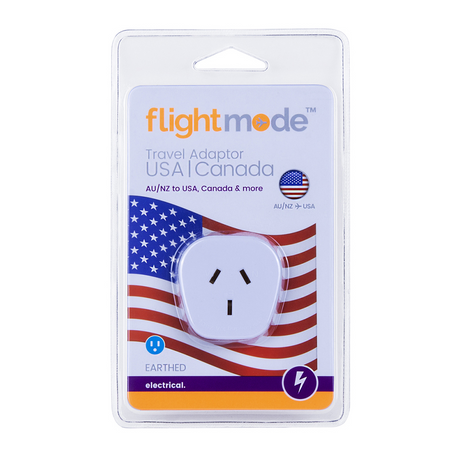 Outbound Australia/NZ to USA/Canada & More Travel Adapter 10A Type B - Earthed