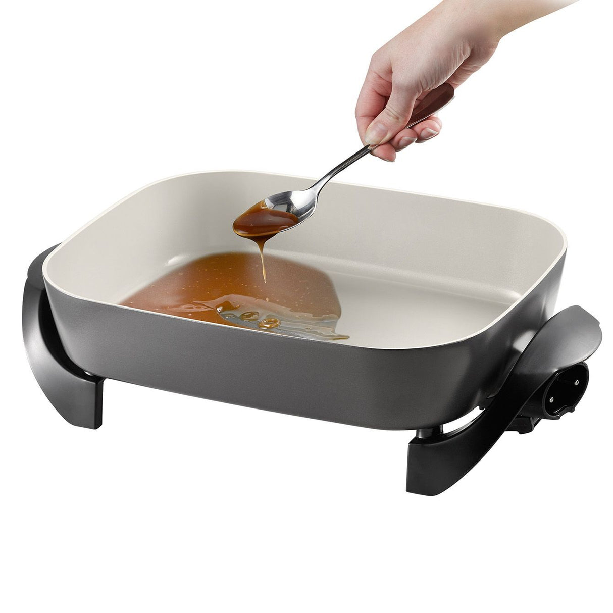 Sunbeam DuraCeramic Large Frypan Electric Non-Stick Frying Pan with Lid - FP6000