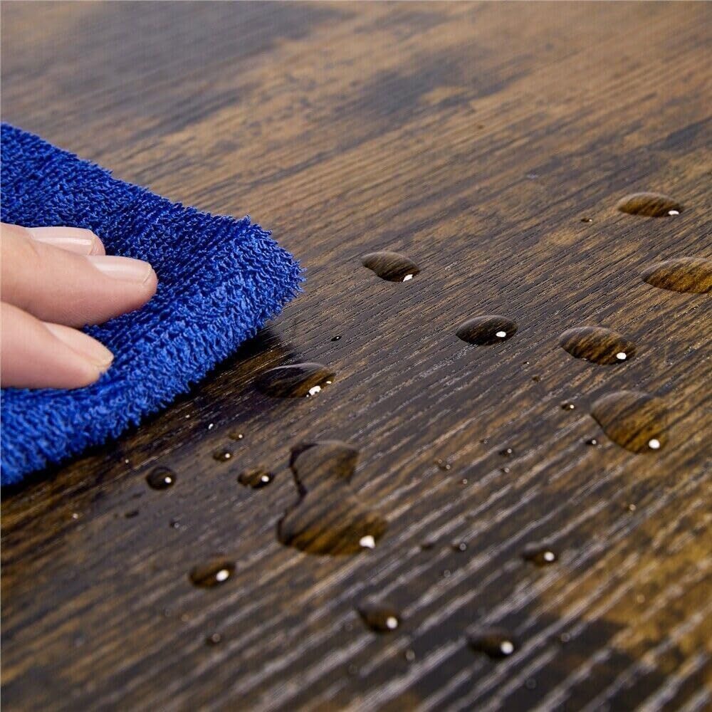 Viviendo Side Table Retro 2-Tier Wooden Industrial Style Round Coffee Table Living Room