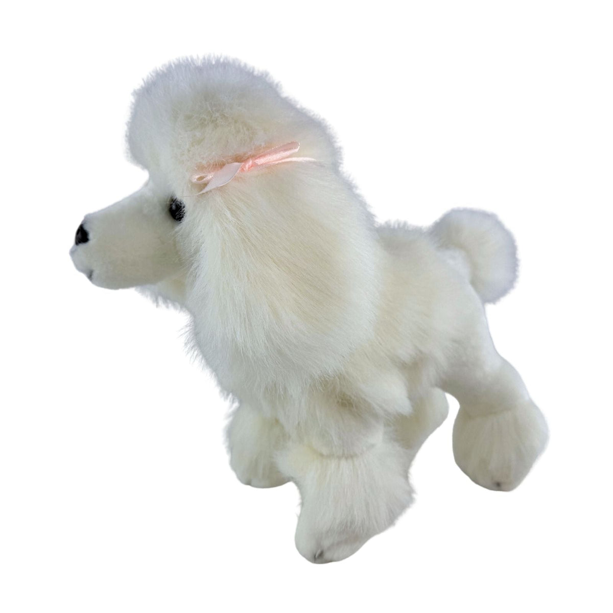 Bocchetta Fifi 28cm Standing Poodle Plush Toy - White (Realistic Stuffed Animal Dog Gift)