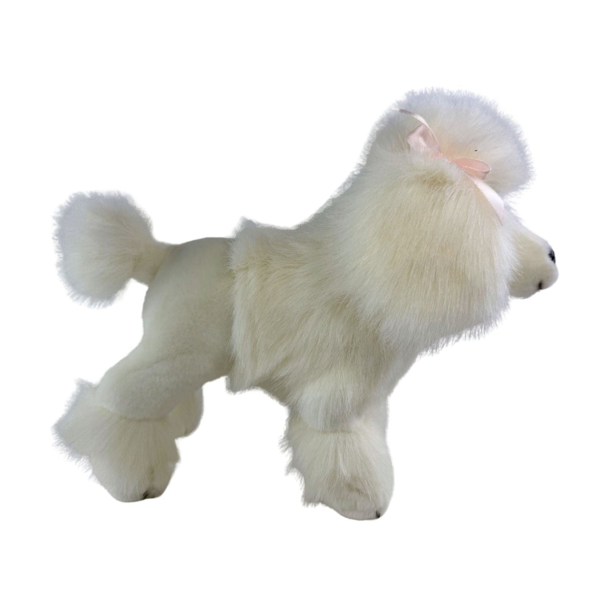 Bocchetta Fifi 28cm Standing Poodle Plush Toy - White (Realistic Stuffed Animal Dog Gift)