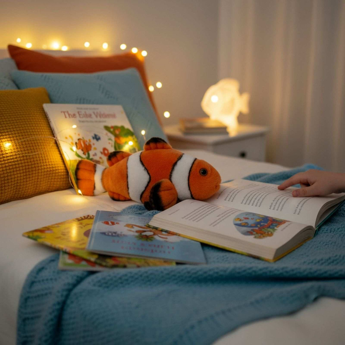 Bocchetta Flip 22cm Clownfish Plush Toy (Realistic Stuffed Animal Sea Life Gift)