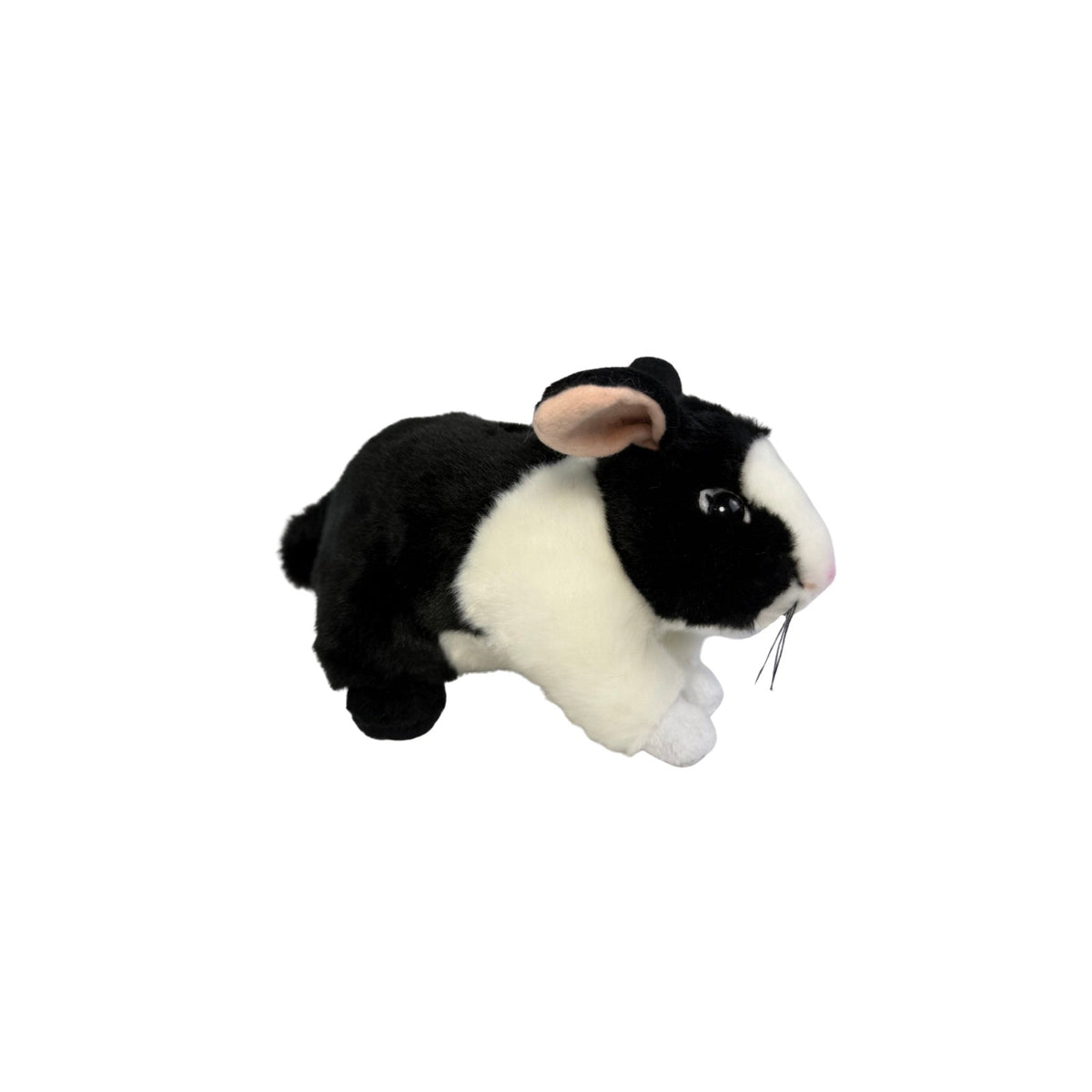Bocchetta Flopsy 25cm Standing Bunny Rabbit Plush Toy - Black/White (Realistic Stuffed Animal Easter Gift)