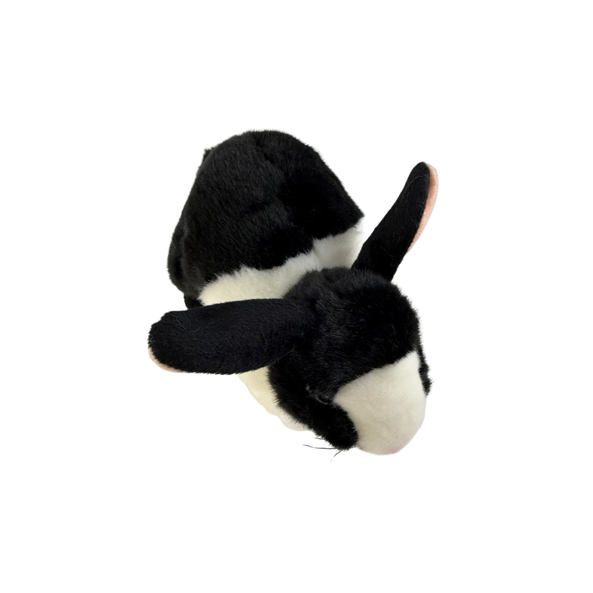 Bocchetta Flopsy 25cm Standing Bunny Rabbit Plush Toy - Black/White (Realistic Stuffed Animal Easter Gift)