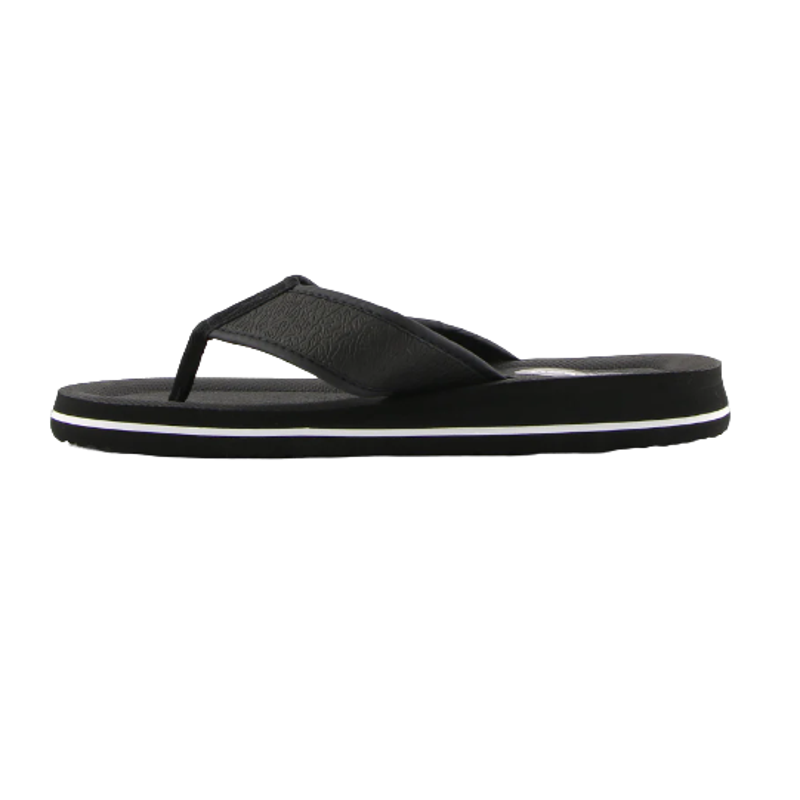 Lightning Bolt Wilson Flip Flops Thongs Sandals Shoes - Black/White