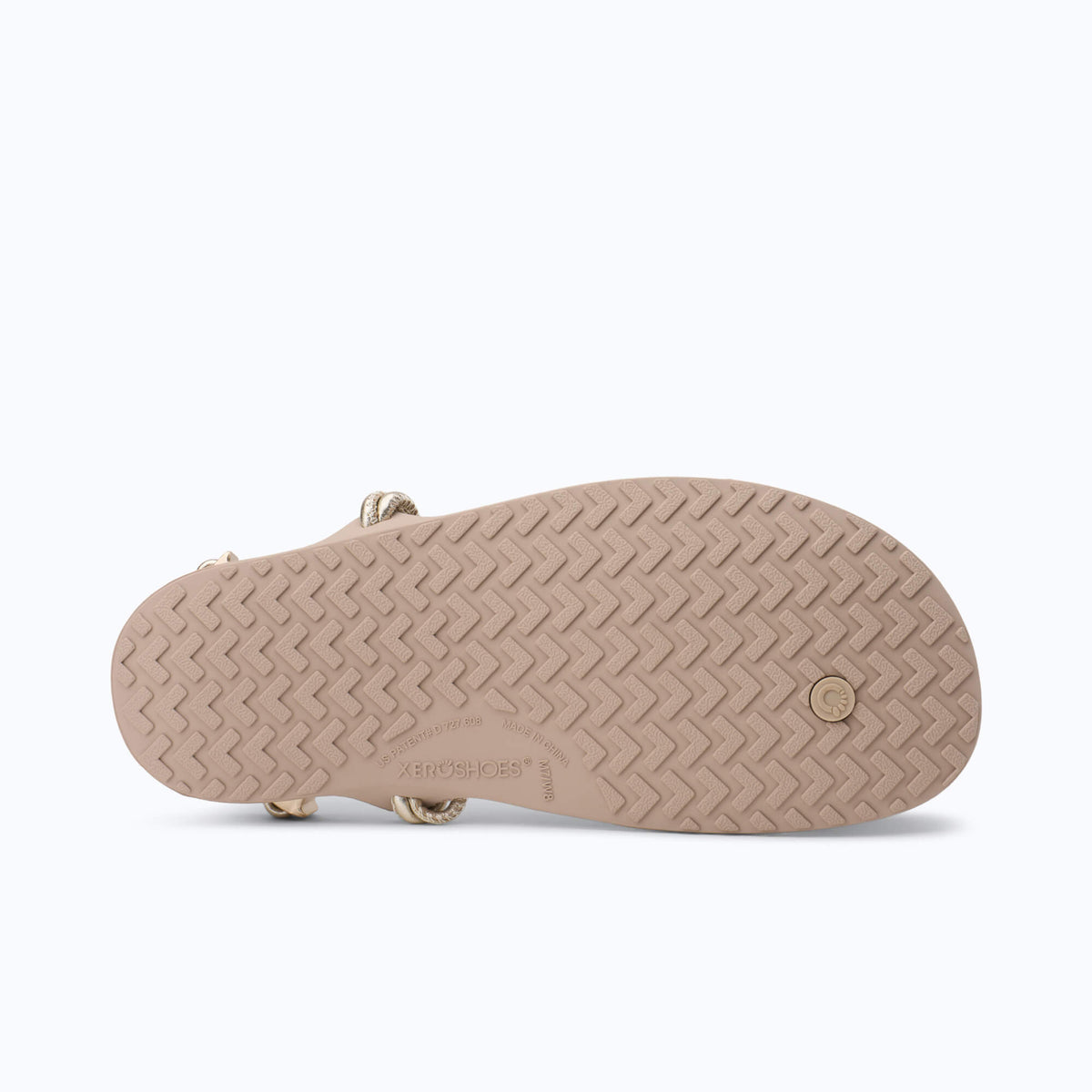 Xero Womens Genesis Leather Barefoot Sandals - Gold Metallic (Zero Drop)