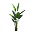 120cm Potted Faux Traveller Palm Leaves Artificial Flower Plant Décor