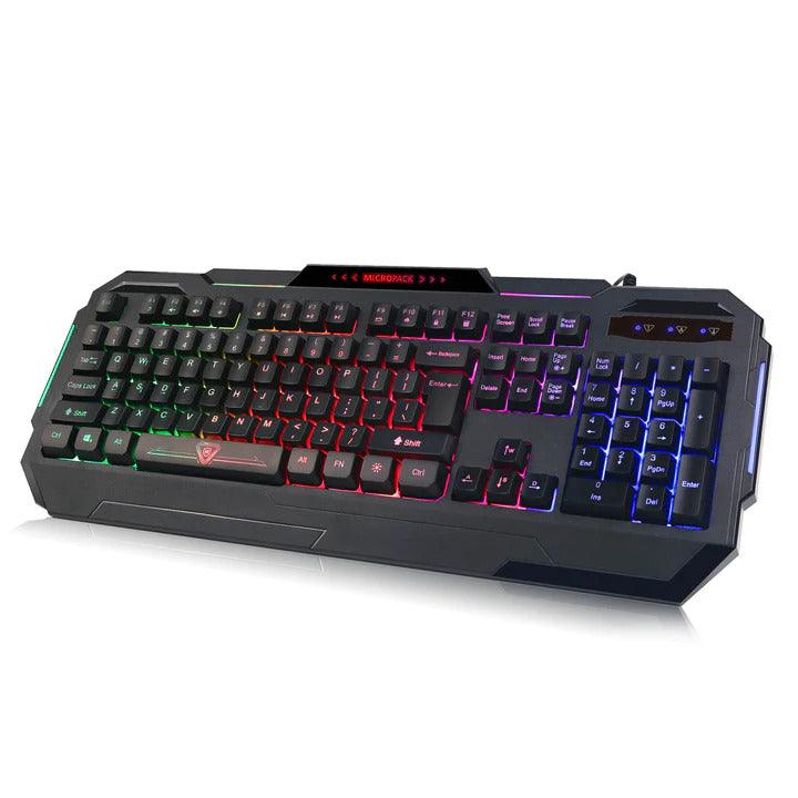 Wired Rainbow Backlit Gaming Keyboard with Splash Proof Design
