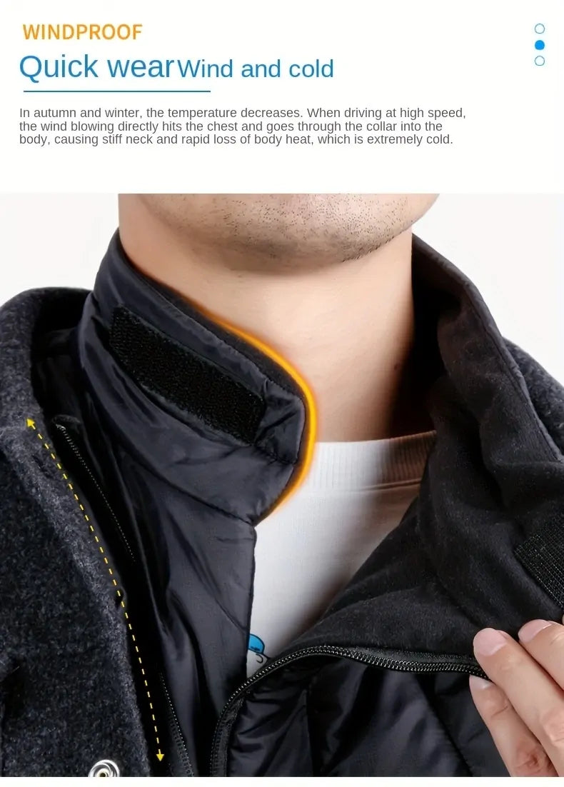 3M Thinsulate Windproof Thermal Neck Warmer Bib Scarf Winter Motorcycle in Black