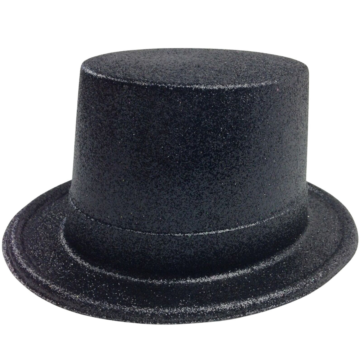 Black Glitter Top Hat - Sparkly Dance Costume/Fancy Dress Party