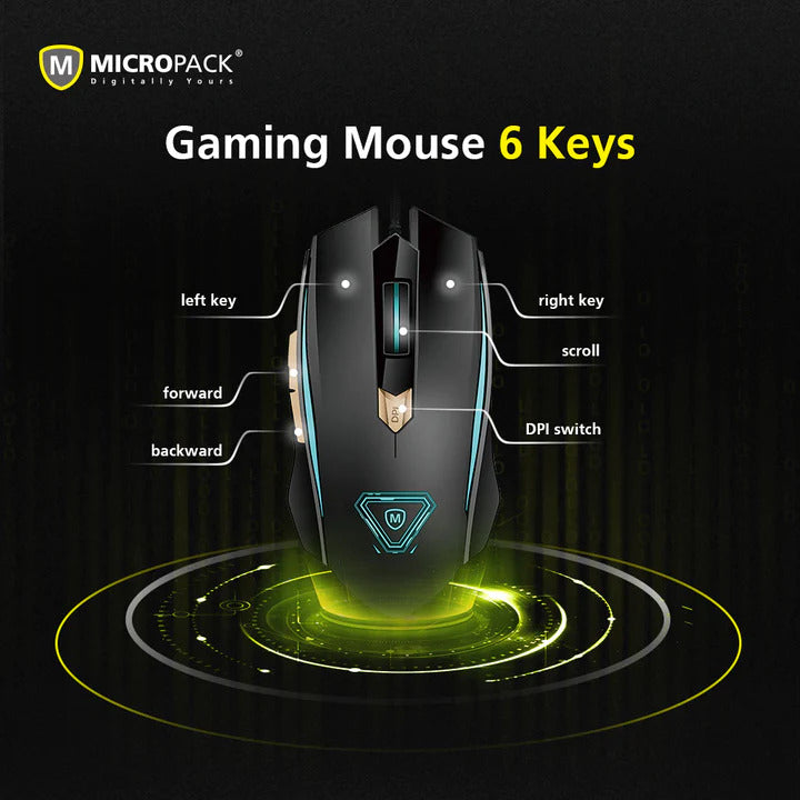 USB Wired Gaming Mouse Optical Ergonomic RGB Mouse w/ Adjustable DPI
