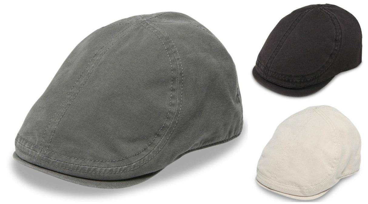 GOORIN BROTHERS Ari 100% Cotton Twill Flat Ivy Cap Bros 103-0389 Driving Hat - Black