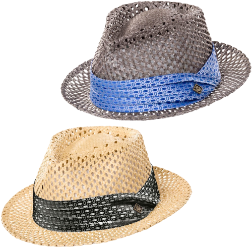 Goorin Brothers Straw Hat Light Sturdy Vented Trilby Sun Summer Fedora - Grey