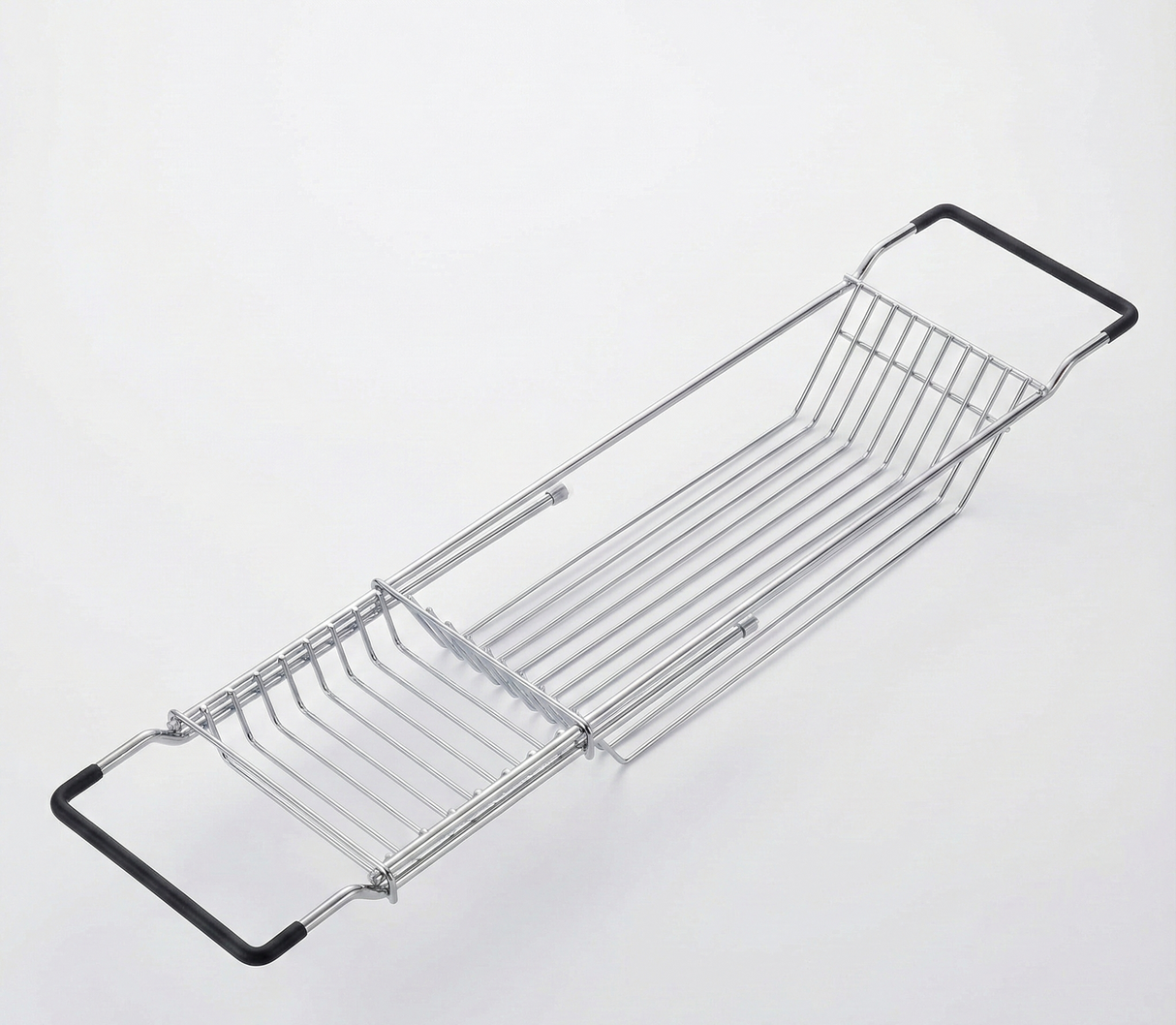 Shower Caddy Bath Tub Rack Metal Chrome Plated Hanging Over Hook Basket