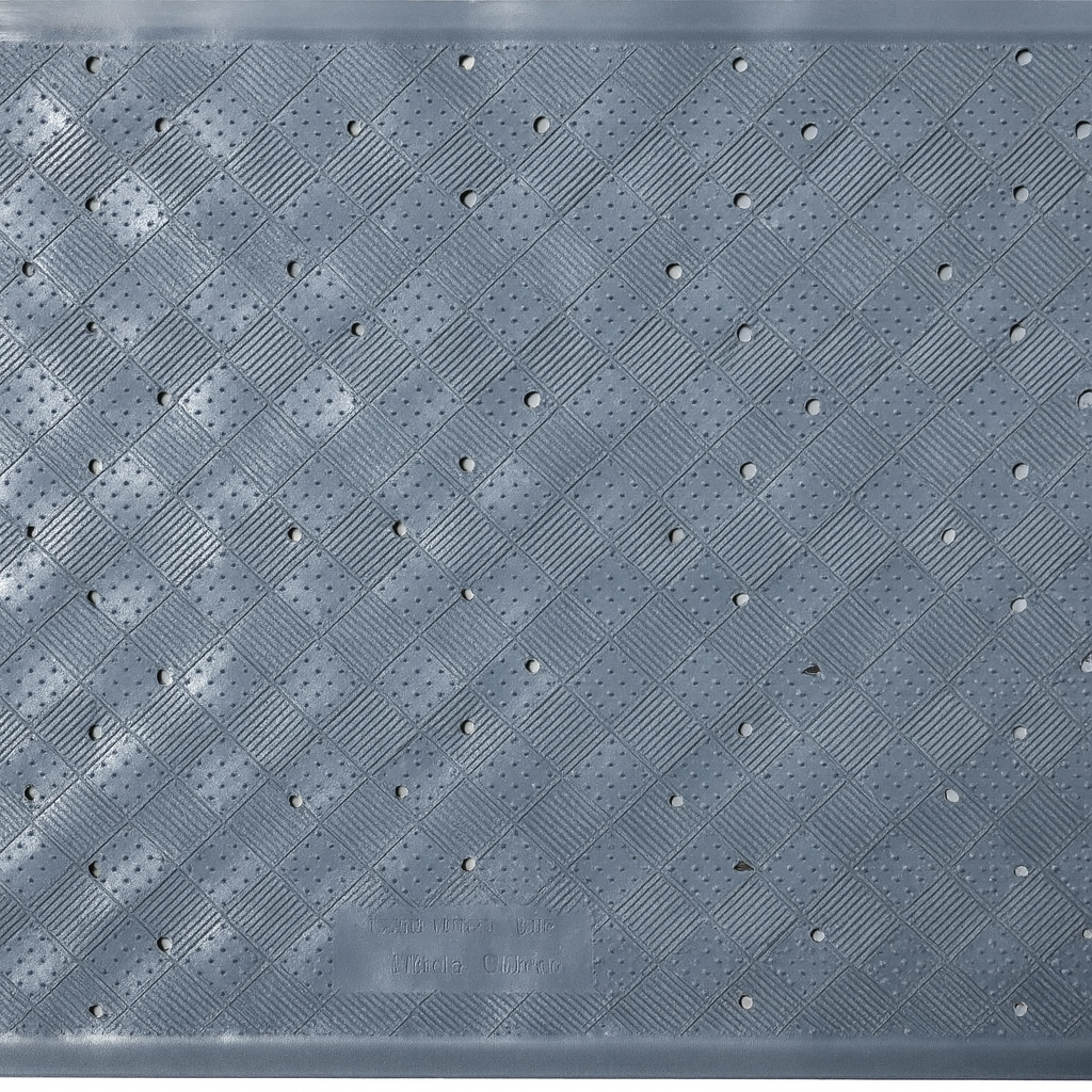 Rubber Anti Slip Shower Bath Mat Rug Non Slip Bathroom Carpet in Grey