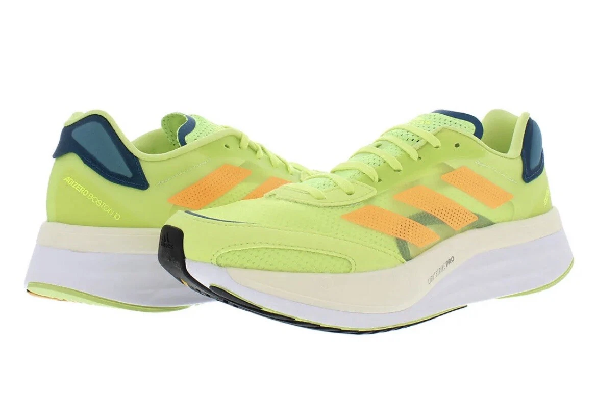 Adidas Mens Adizero Boston 10 Sneakers Runners Shoes Marathon Run - Green