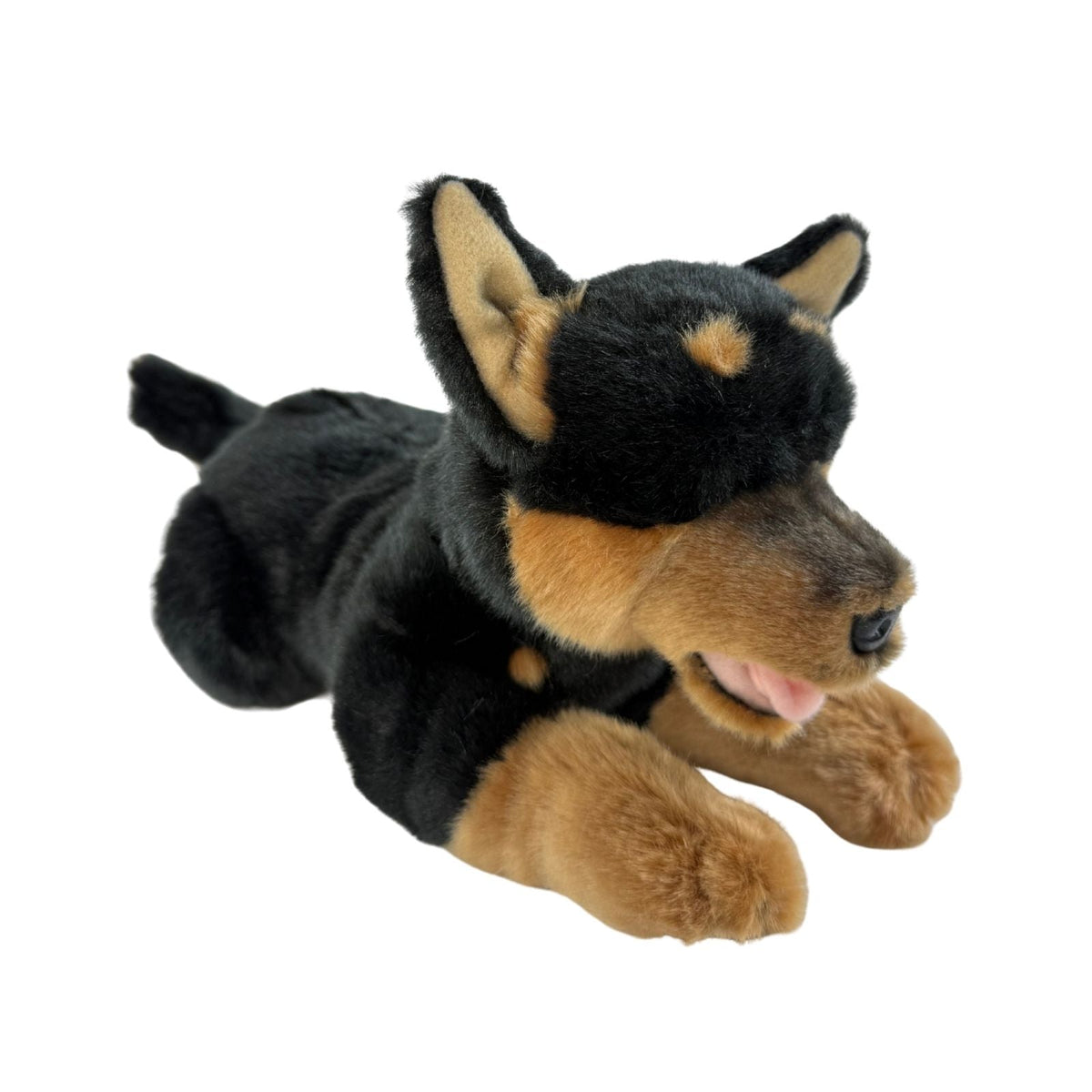 Bocchetta Gadget 28cm Floppy Kelpie Puppy Plush Toy - Black/Tan (Australian Stuffed Animal Dog Gift)