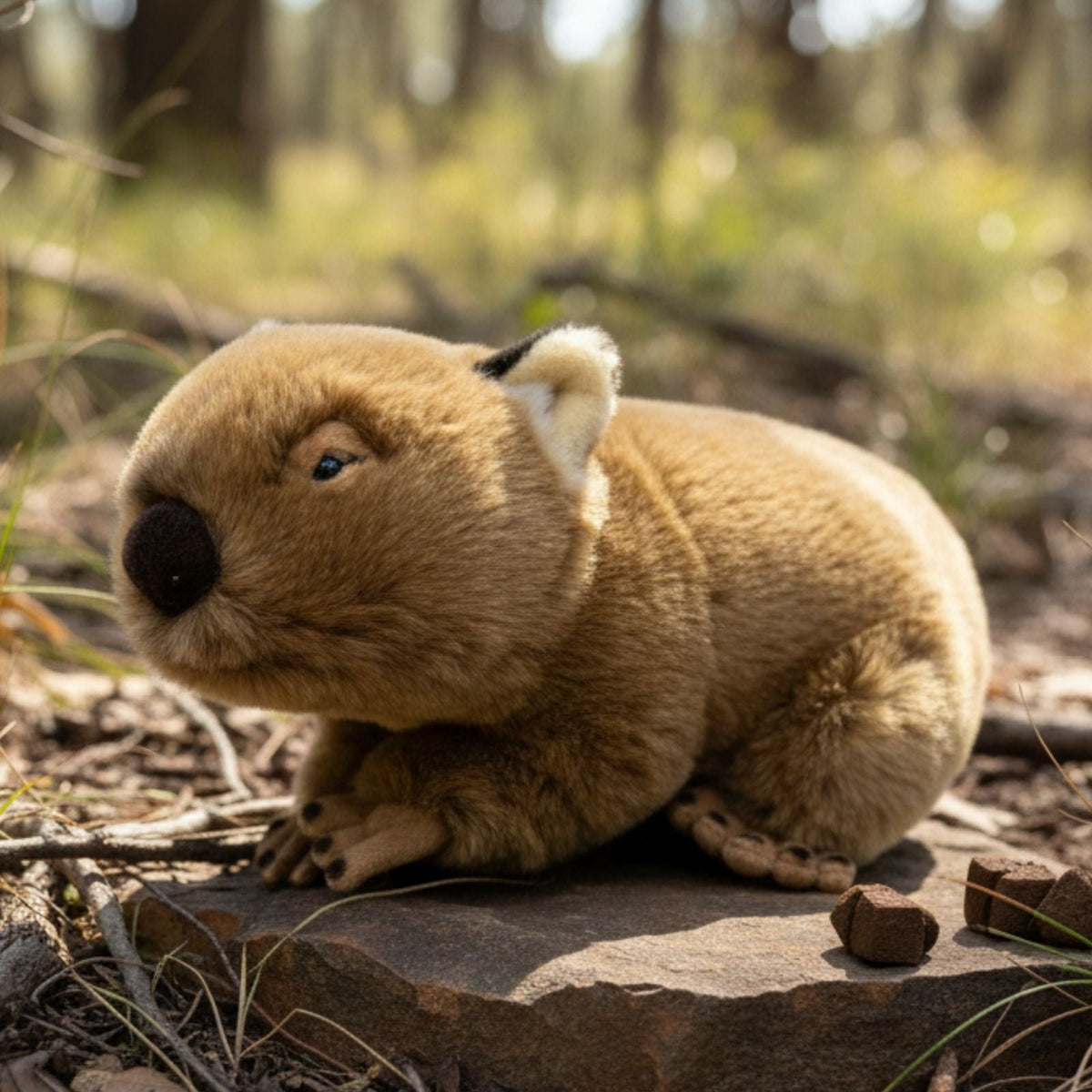 Bocchetta Georgina 42cm Wombat Plush Toy (Australian Stuffed Animal Souvenir Gift)