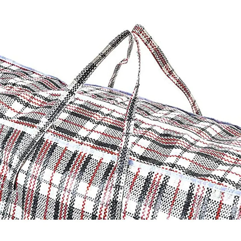 1x Extra Large Checkered Bags - Striped Shopping Bags - 90cm x 78cm x 25cm