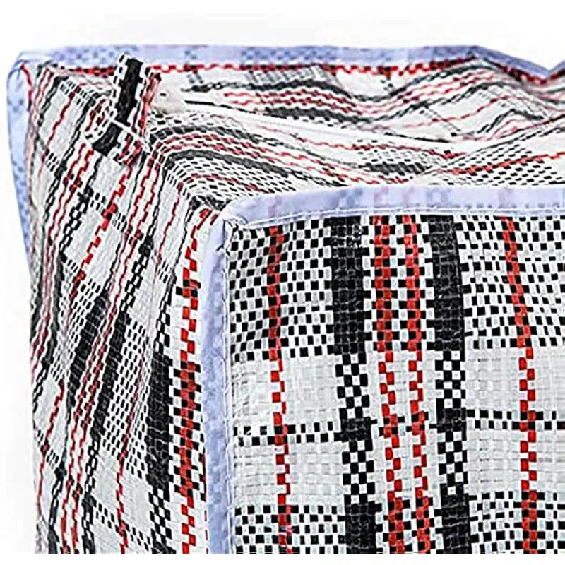 1x Extra Large Checkered Bags - Striped Shopping Bags - 90cm x 78cm x 25cm