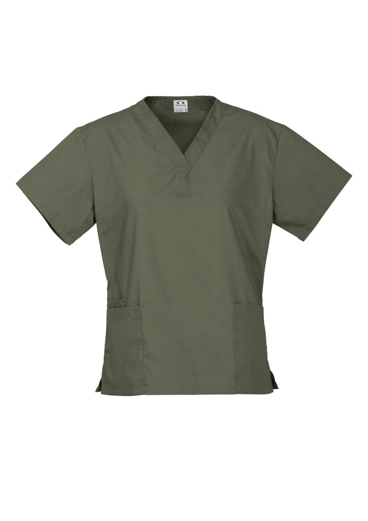 Premium Womens V-Neck Scrubs Top Ladies Hospital Dentist Nurse Uniform - Sage